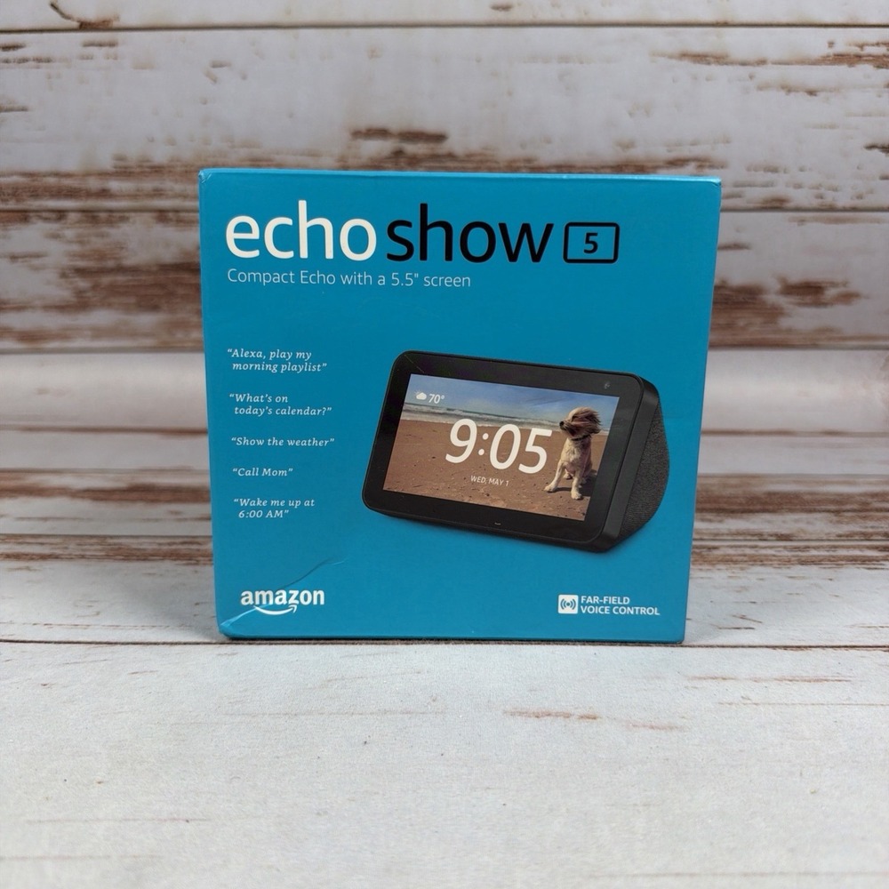 Amazon Echo Show 5 Smart Display with Alexa 1st Generation Charcoal New Sealed